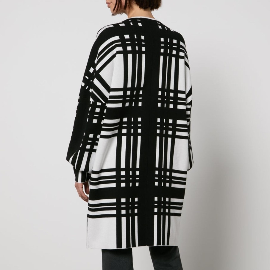 Women Essentiel Antwerp Coats | Ea Flow Long Knitted Coat In Off White