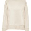 Women Selected Femme Loungewear | Slf Liesel Sweatshirt In Sand Melange