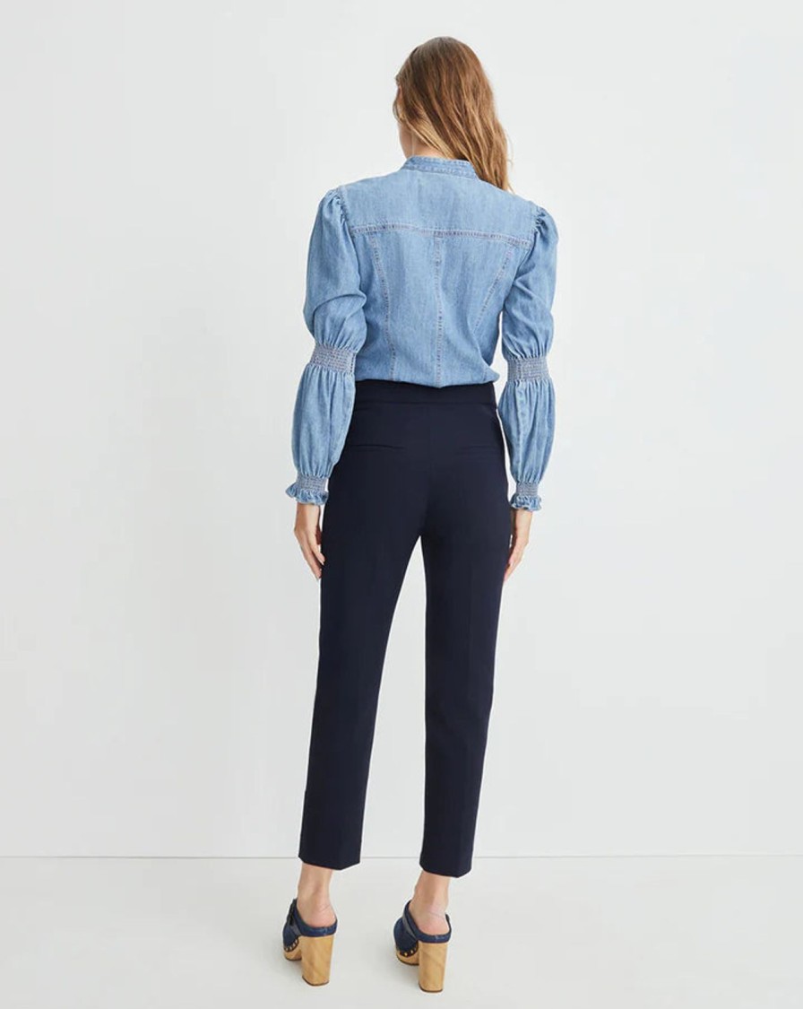 Women Veronica Beard Trousers | Vb Renzo Pant In Navy