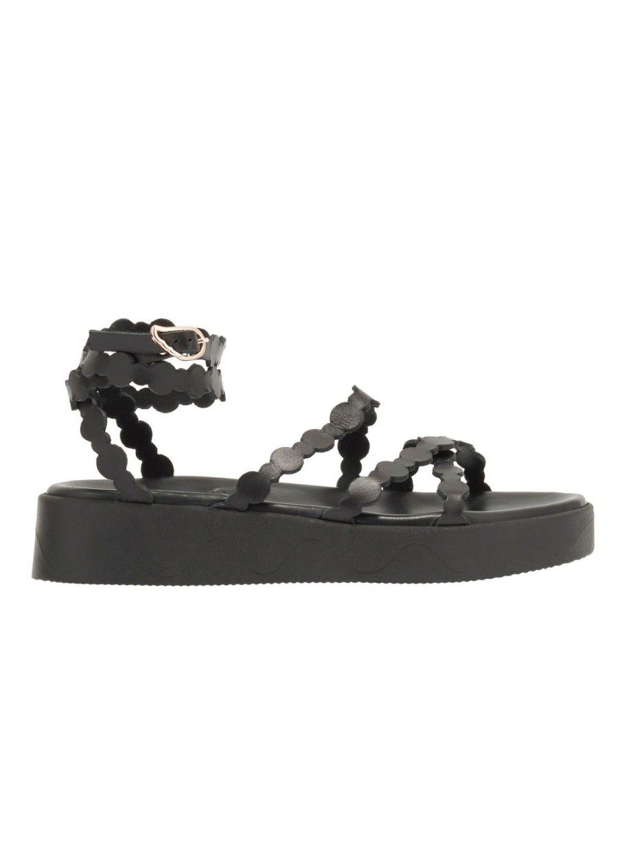 Women Ancient Greek Sandals Sandals | Ags Aspis Sandals In Black