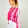 Women Primrose Park London Tops | Ppl Sandy Open Shirt In Tie Dye Fandango Pink