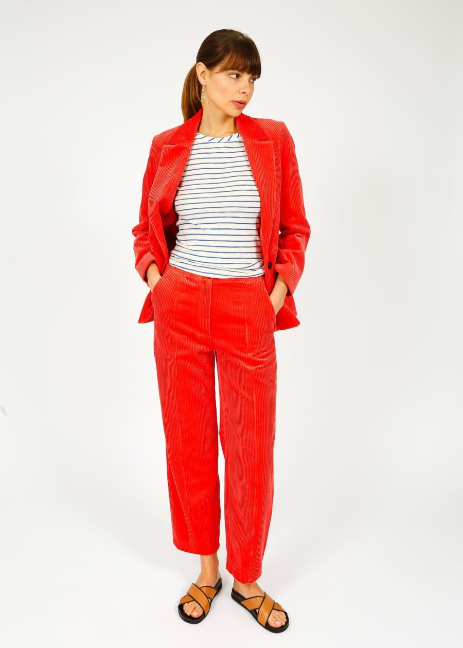 Women Bellerose Trousers | Br Dark Pants In Corail