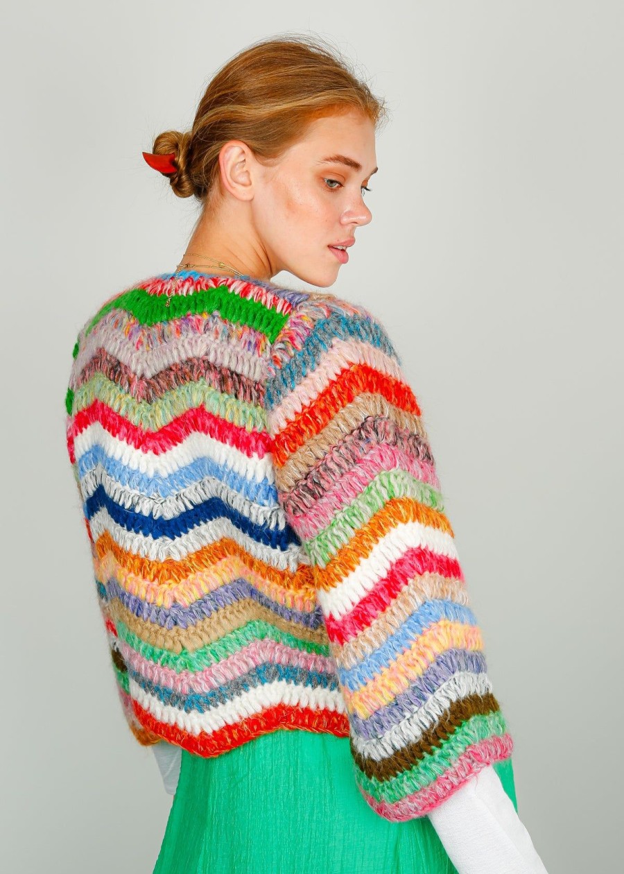 Women Dawn X Dare Knitwear | Dawn X Dare Ginza Cardi In Multi Stripe Exclusive