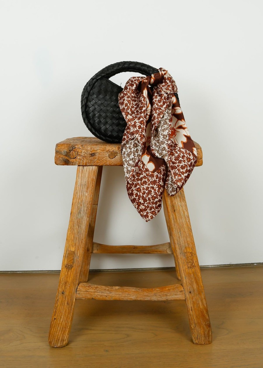 Women Primrose Park London Scarves | Ppl Pheobe Large Scarf In Sketch Floral, Ditsy Brown