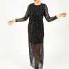 Women Selected Femme Dresses | Slf Noel Sequin Dress In Black