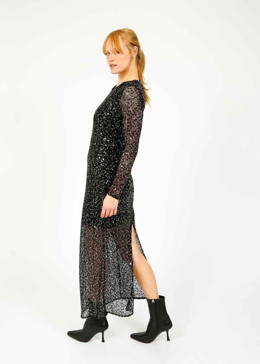 Women Selected Femme Dresses | Slf Noel Sequin Dress In Black