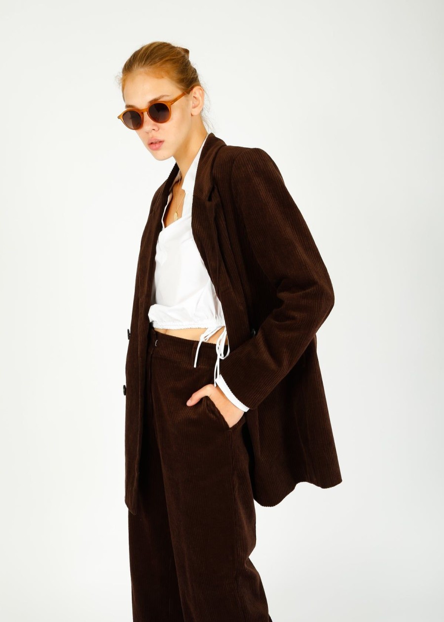 Women Selected Femme Jackets | Slf Cornelia Relaxed Blazer In Java