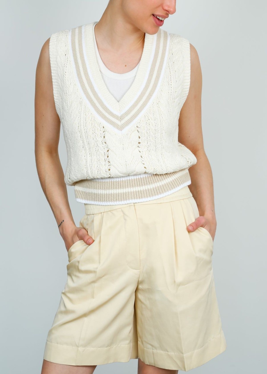 Women Joseph Shorts | Joseph Taymount Shorts In Alabaster