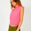 Women Crush Cashmere Knitwear | Crush Lucca Crew Tank In Pomegranate