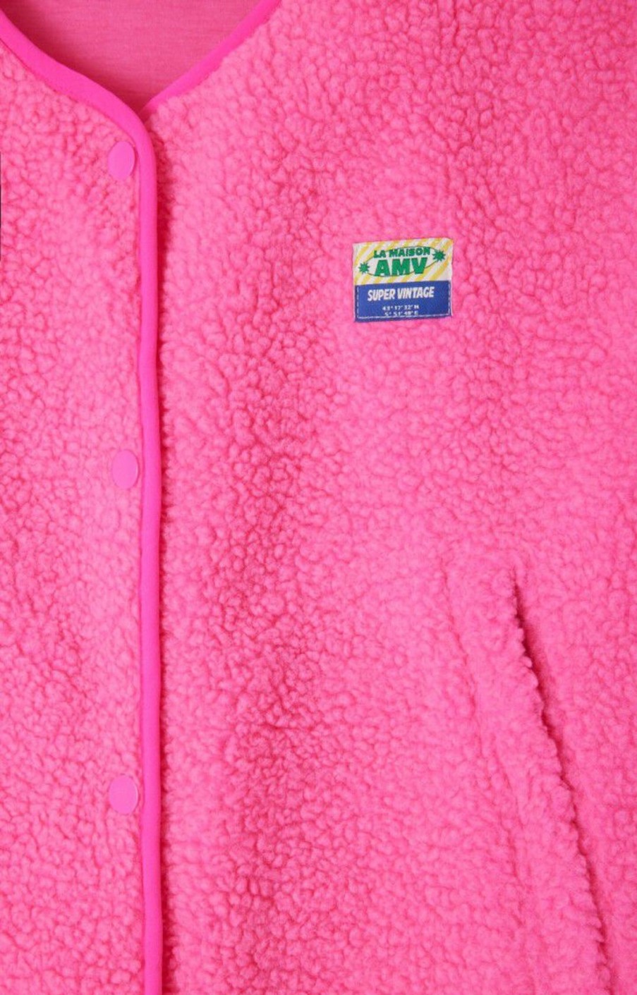 Women American Vintage Jackets | Av Hoki Fleece In Pink Acid