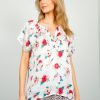 Women Primrose Park London Tops | Ppl Jack Open Tee Blooms 03 White