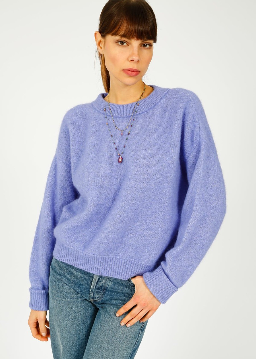 Women American Vintage Knitwear | Av Vitow Knit In Iris Chine