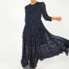 Women Rixo Dresses | Rixo Kristen Dress In Navy Polka Dot