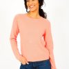 Women Crush Cashmere Knitwear | Crush Neo Fitted Crew In Guava