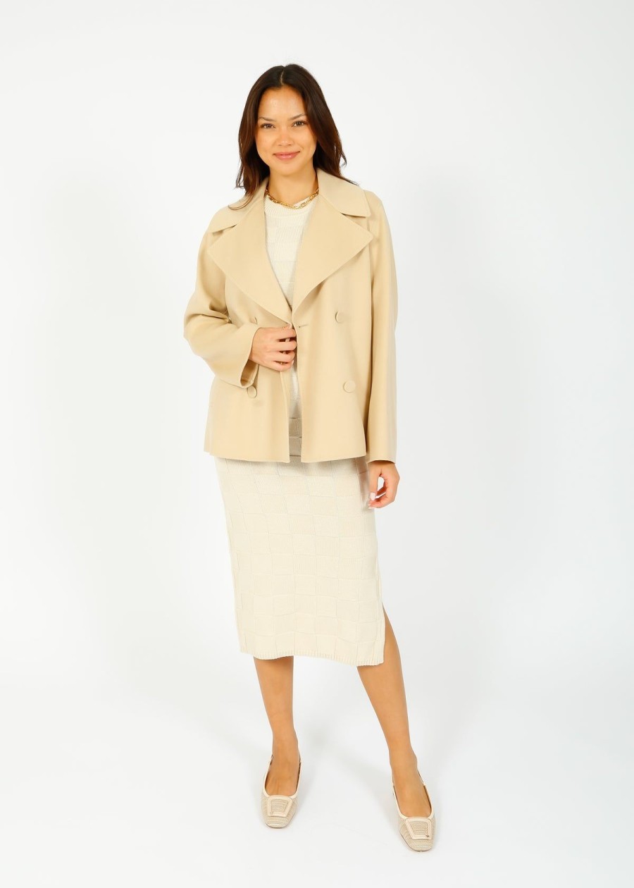 Women Joseph Coats | Joseph Gilkes Double Face Coat In Safari