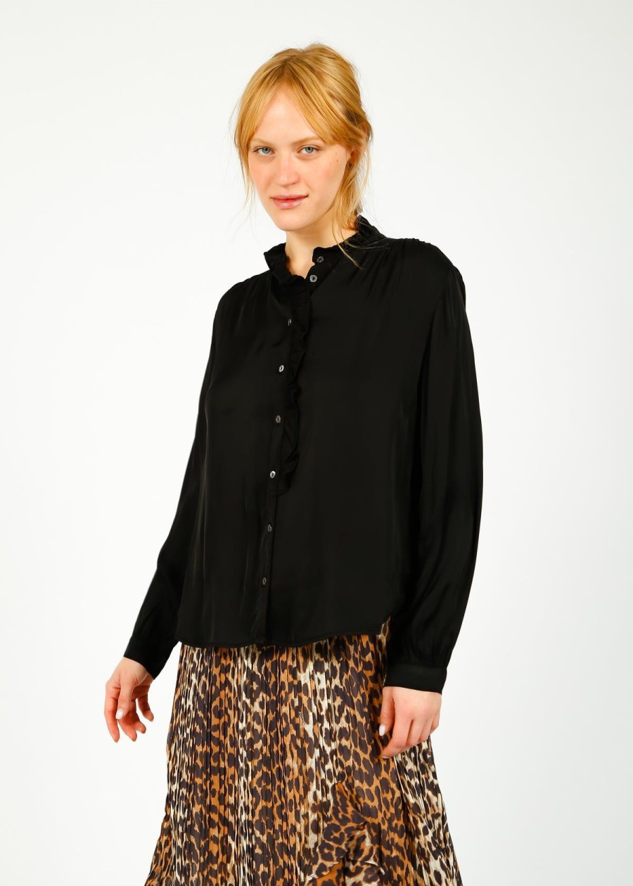 Women Velvet by Graham & Spencer Tops | Velvet Alio Blouse In Black