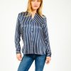 Women Rails Tops | Rails Pearl In Navy Kent Stripe