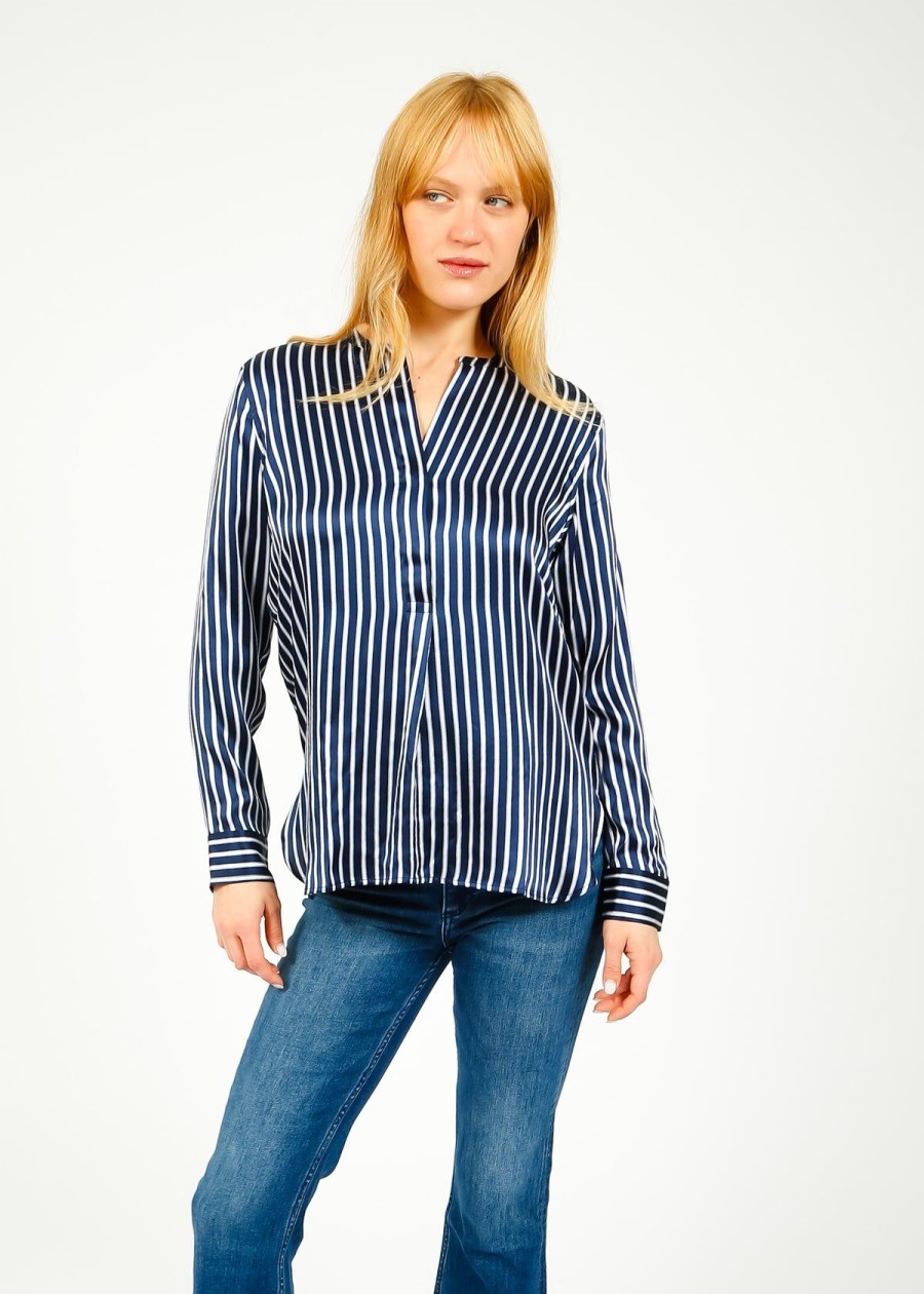 Women Rails Tops | Rails Pearl In Navy Kent Stripe