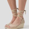 Women Selected Femme Sandals | Slf Eva Wedge Espadrilles In Chinchilla