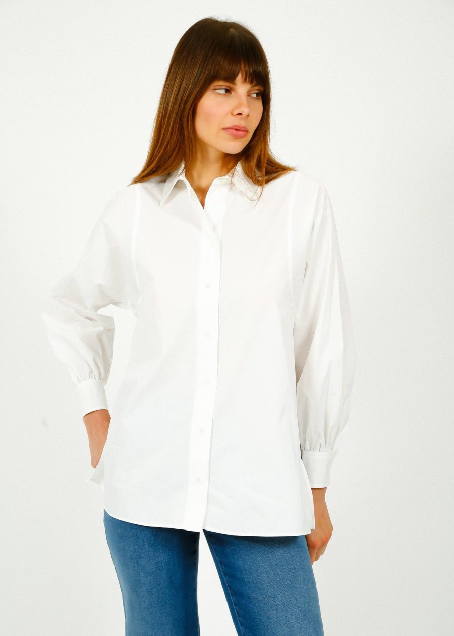 Women Weekend MaxMara Tops | Mm Fufy Shirt In White