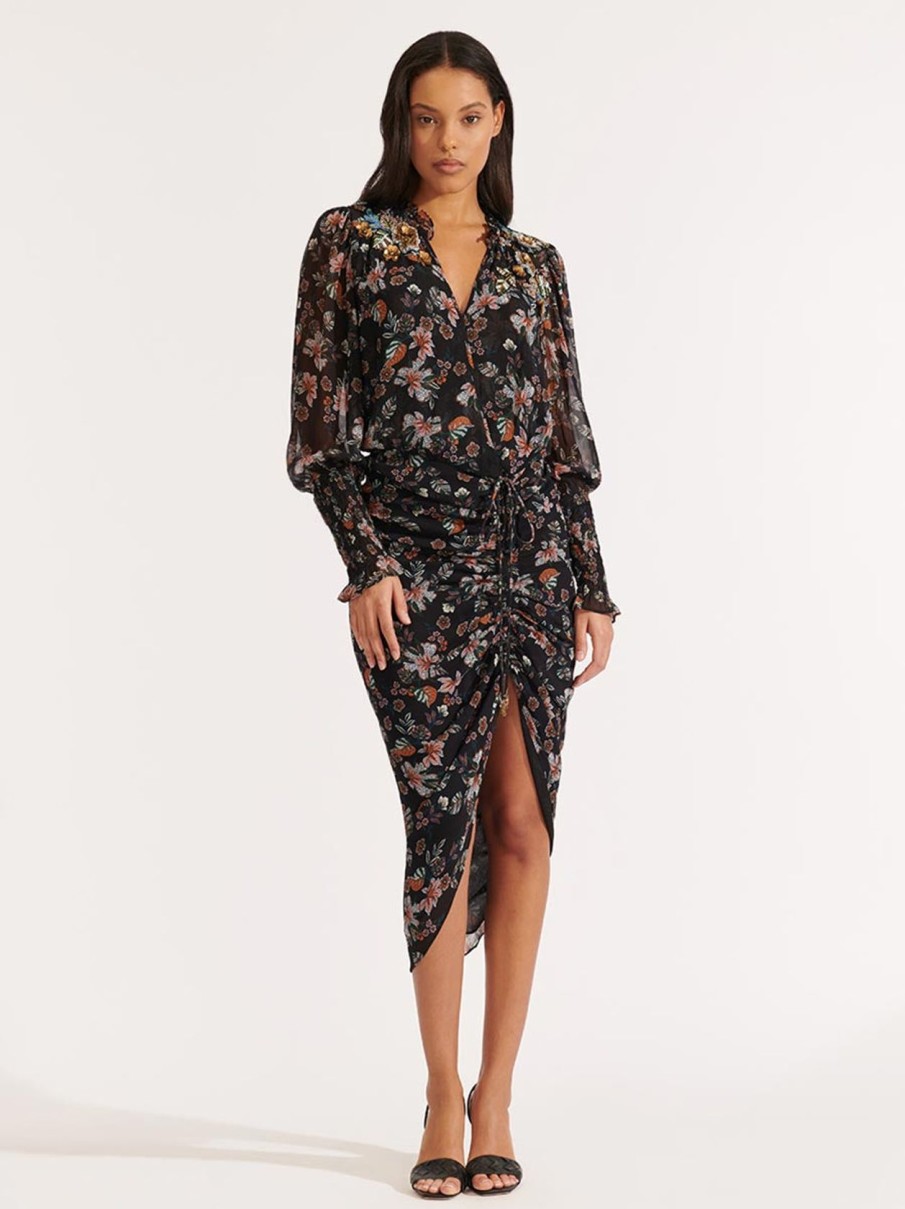 Women Veronica Beard Dresses | Vb Shaia Dress In Black Multi