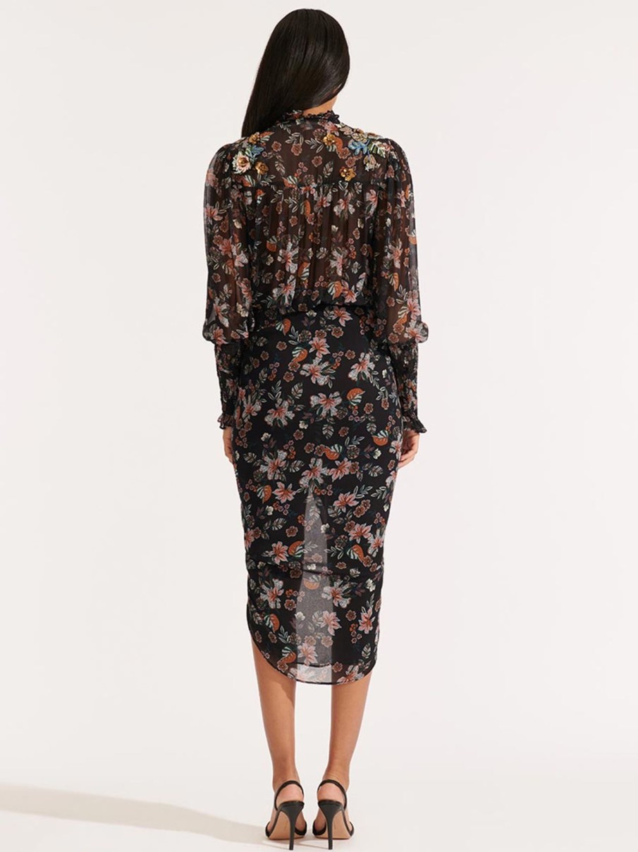 Women Veronica Beard Dresses | Vb Shaia Dress In Black Multi