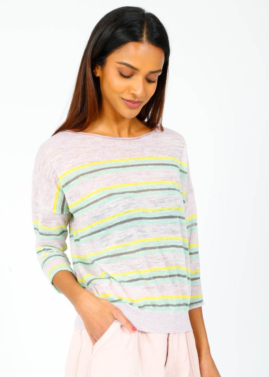 Women Bellerose Knitwear | Br Neep Knit In Stripe A