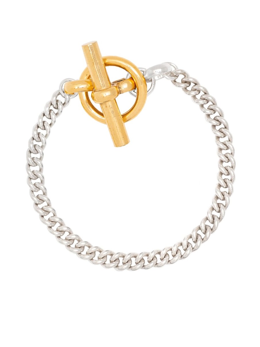 Women Tilly Sveaas Jewellery | Ts Gold And Silver Curb Link Bracelet