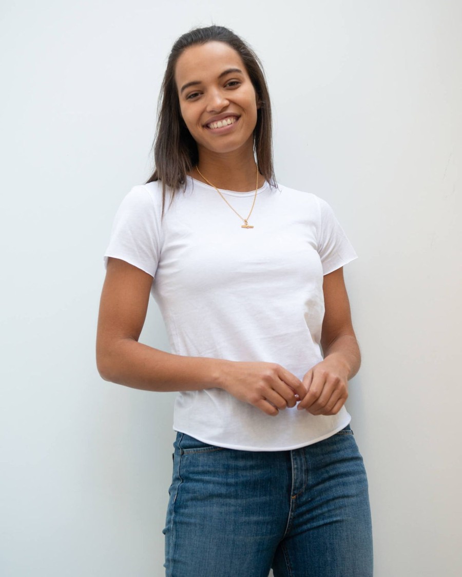 Women YT Loungewear | Yt Raw Edge Tee In White