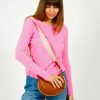 Women American Vintage Tops | Av Sonoma 31 Long Sleeve In Pink Acid