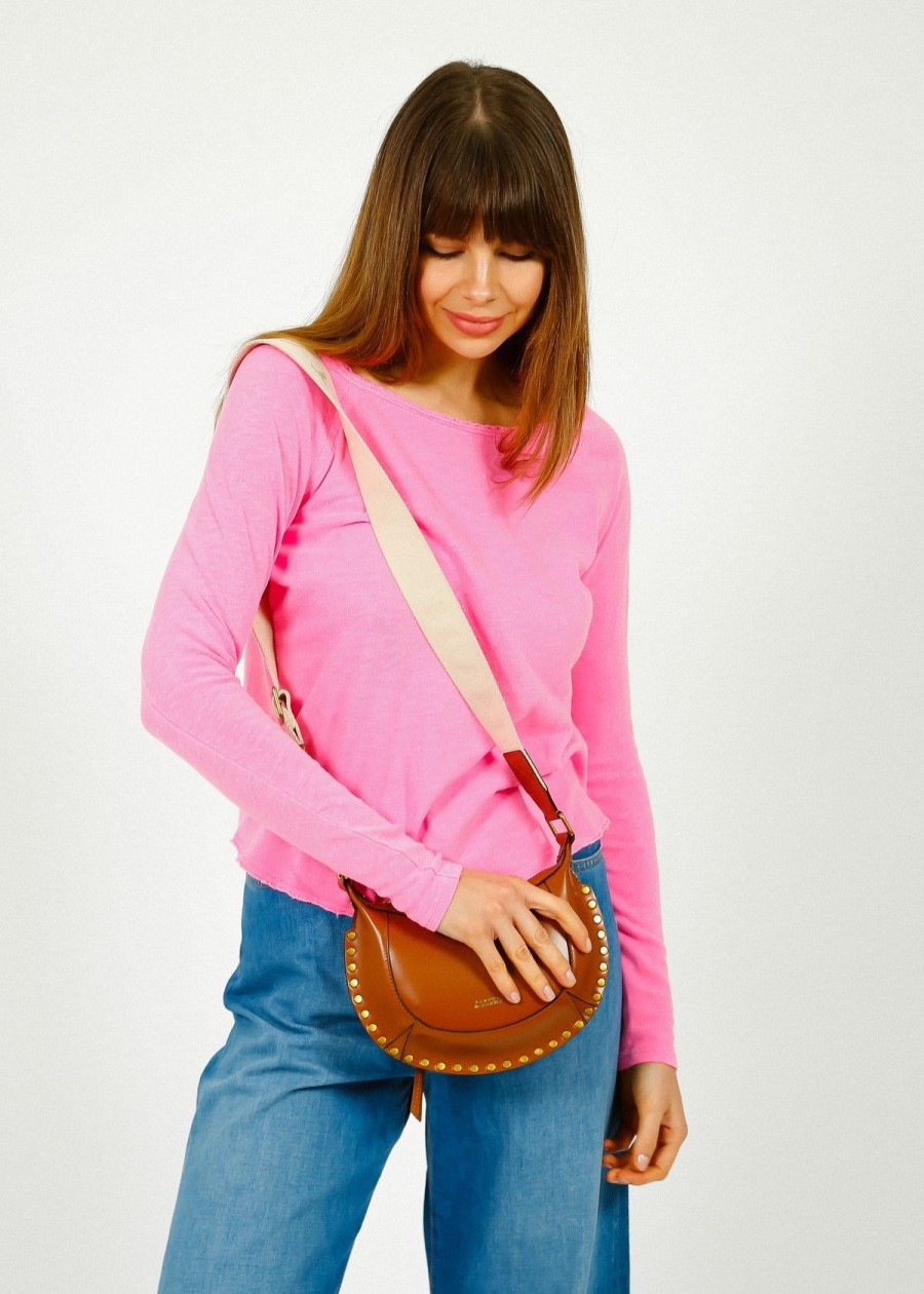 Women American Vintage Tops | Av Sonoma 31 Long Sleeve In Pink Acid