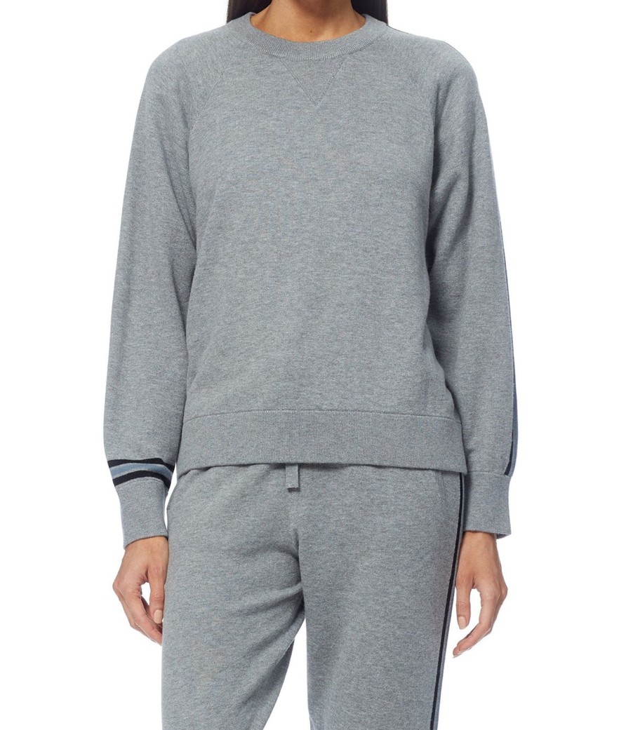 Women 360 Cashmere Loungewear | 360 Carrie Crewneck Knit In Heather Grey