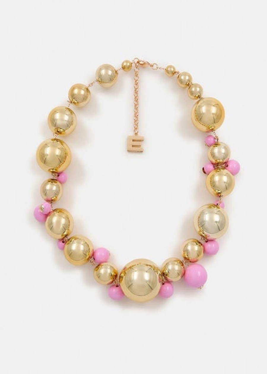 Women Essentiel Antwerp Jewellery | Ea Felicita Big Beads Necklace In Cadillac