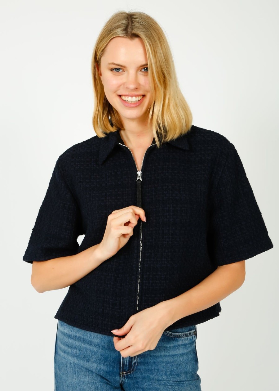 Women Rag & Bone Tops | R&B Junie Italian Tweed Top