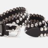 Women Marant Etoile Belts | Im Zap Belt In Black, Silver