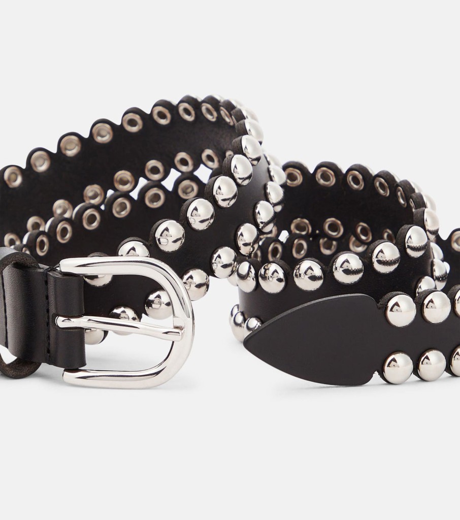 Women Marant Etoile Belts | Im Zap Belt In Black, Silver