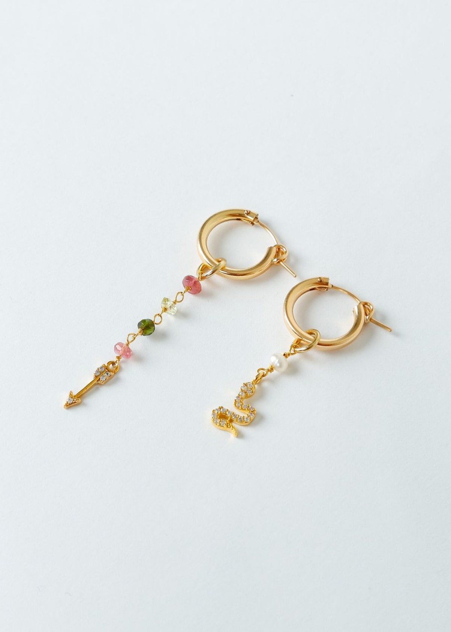 Women Zoi Jewellery | Zoi Isis Earrings In Pearl, Snake