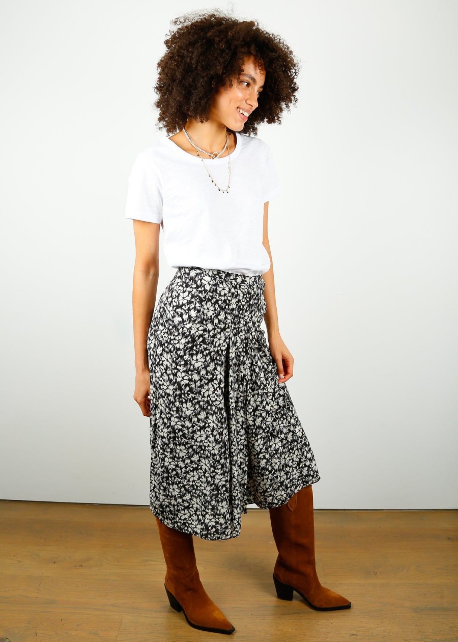 Women Marant Etoile Skirts | Im Eolia Skirt In Black, White