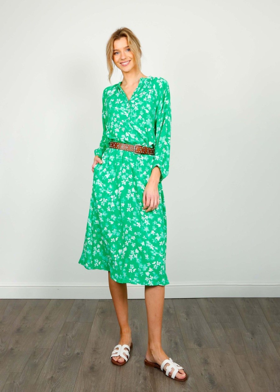 Women Primrose Park London Dresses | Ppl Zion Dress In Flower Shadows 02 Green