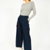 Women Selected Femme Trousers | Slf Merla Wide Pant In Dark Sapphire