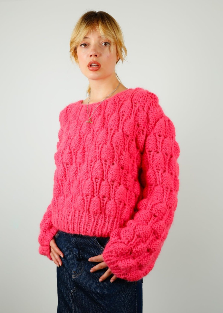 Women Dawn X Dare Knitwear | Dawn X Dare Angel Knit In Super Pink