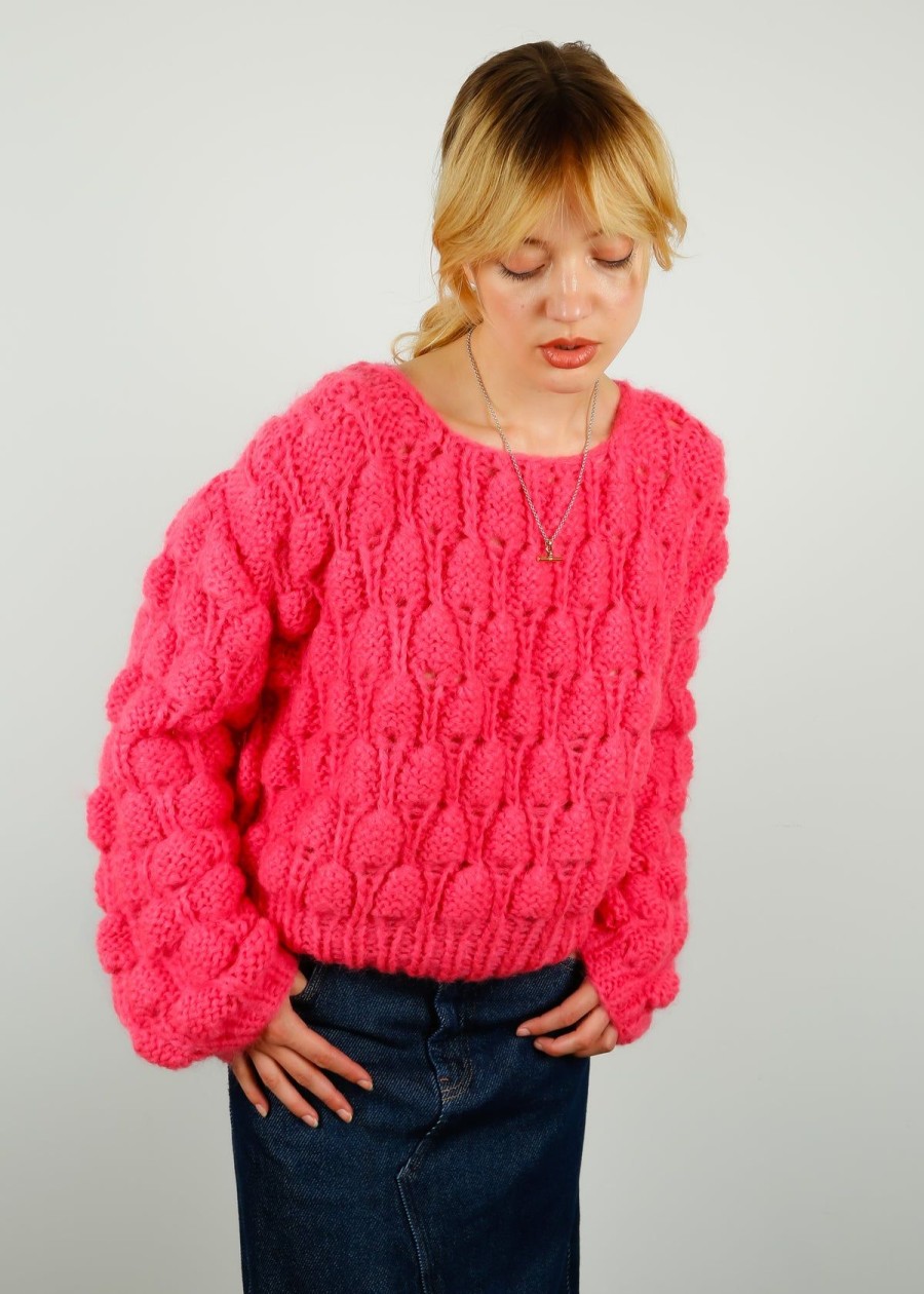 Women Dawn X Dare Knitwear | Dawn X Dare Angel Knit In Super Pink