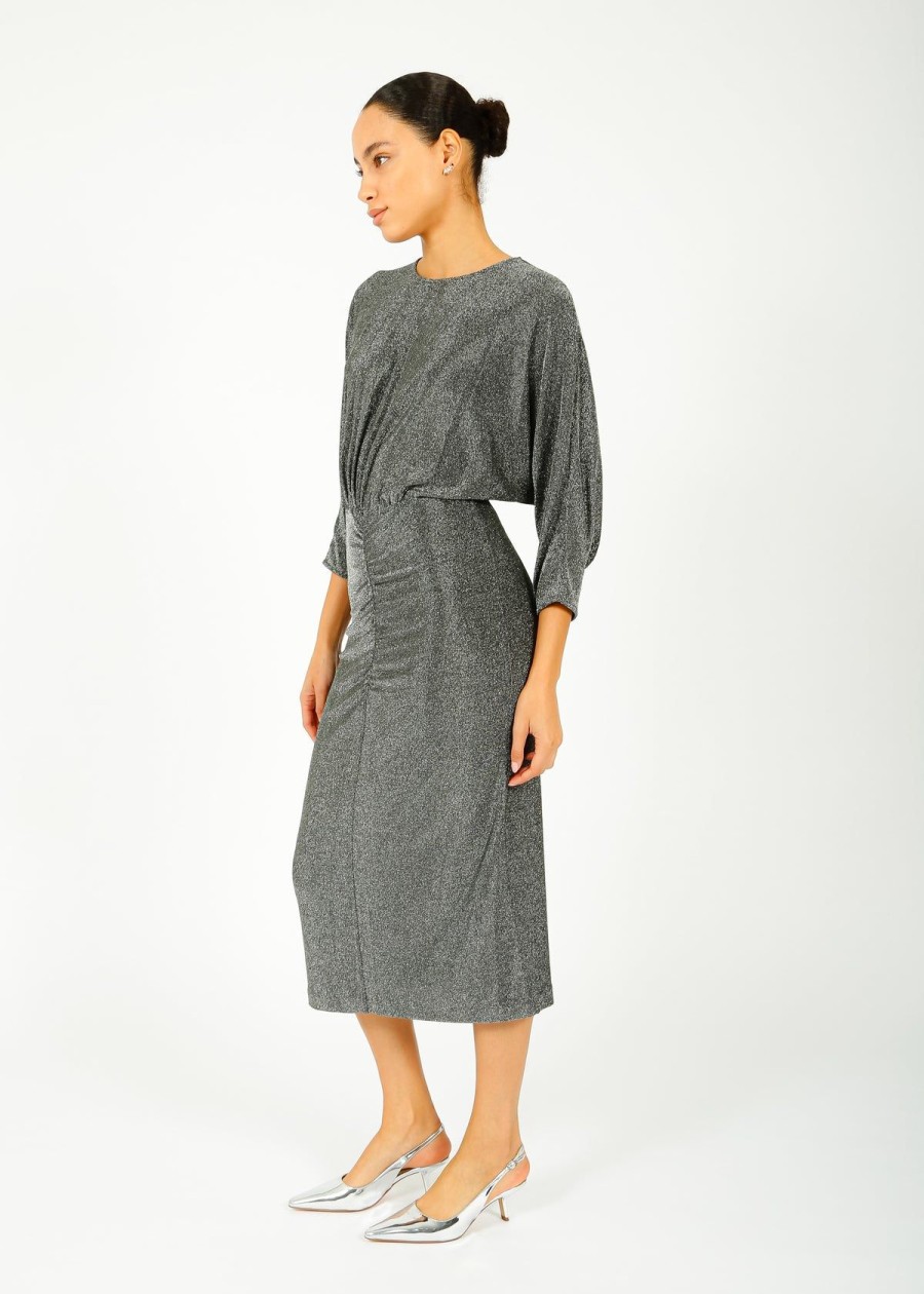 Women Diane Von Furstenberg Dresses | Dvf Chrisey Dress In Silver Grey