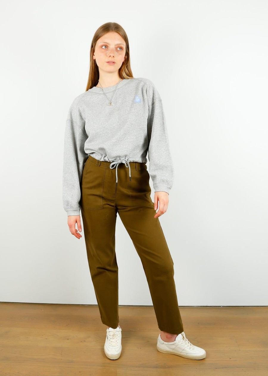 Women Weekend MaxMara Trousers | Mm Ottobre Trousers In Moss Green