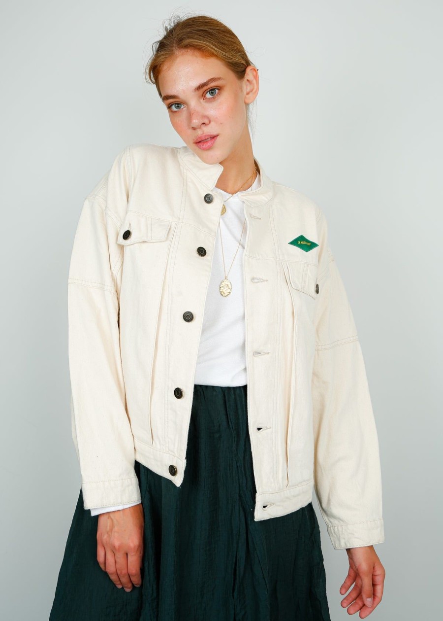 Women American Vintage Jackets | Av Spywood Jacket In Ecru