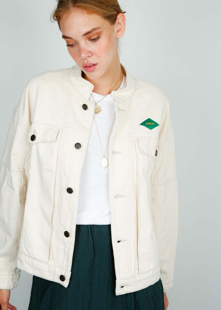 Women American Vintage Jackets | Av Spywood Jacket In Ecru