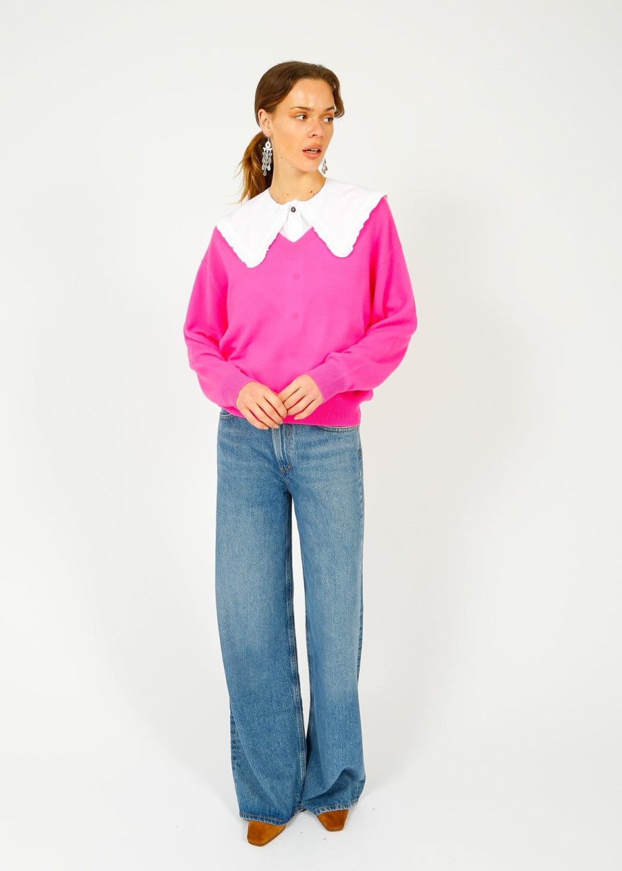 Women Crush Cashmere Knitwear | Crush Malibu Knit In Flamingo