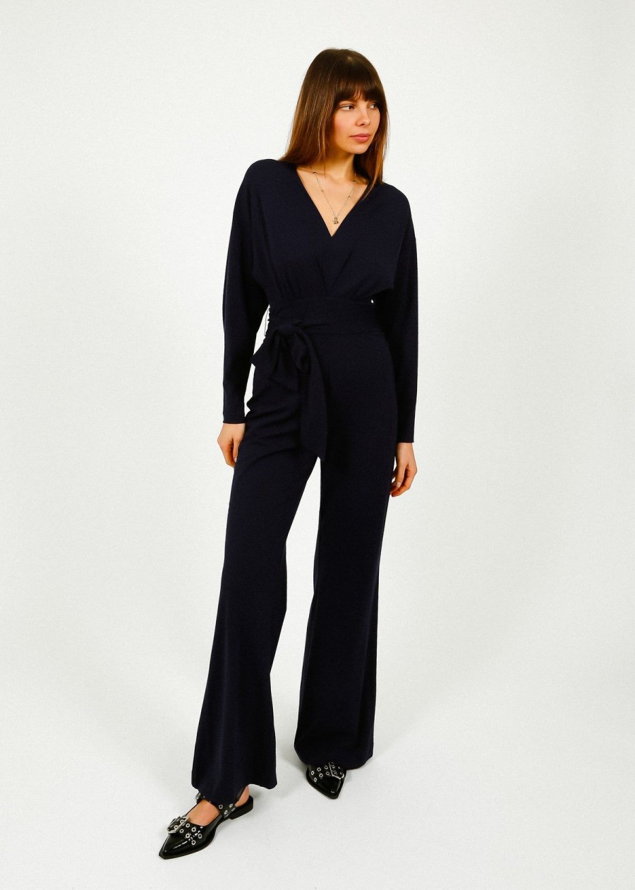 Women Diane Von Furstenberg Jumpsuits | Dvf Marilou Jumpsuit In Midnight