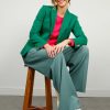 Women Weekend MaxMara Trousers | Mm Visivo Trousers In Sage Green