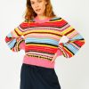 Women GANNI Knitwear | Ganni K2146 Soft Wool Stripe In Multi